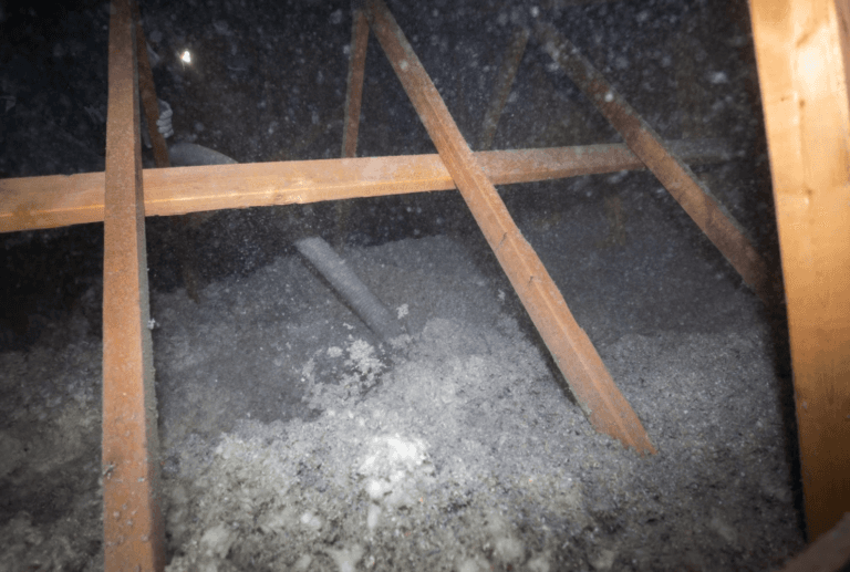 Attic insulation installation